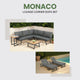 Monaco - Lounge Corner Sofa Set - Transforms into x2 Sunbeds