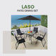 LASO Patio Dining Set - Garden Table 4-Chairs and Umbrella