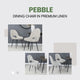 Pebble – Upholstered Dining Chairs in Premium Textured Linen (Set of 2)