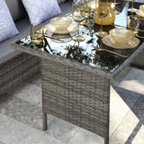 Thalia - Garden Corner Sofa Set with Cushions - 9 Seater Rattan Dining Set