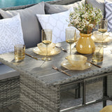 Thalia - Outdoor Corner Sofa Set with Cushions - 9 Seater Rattan Dining Set