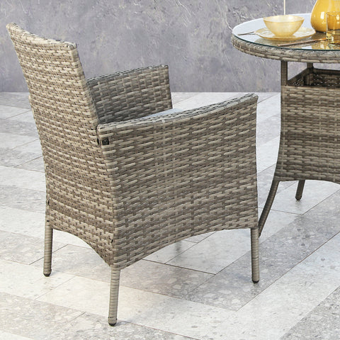 Judas 2-Seater Garden Bistro Set for Patio in Rattan