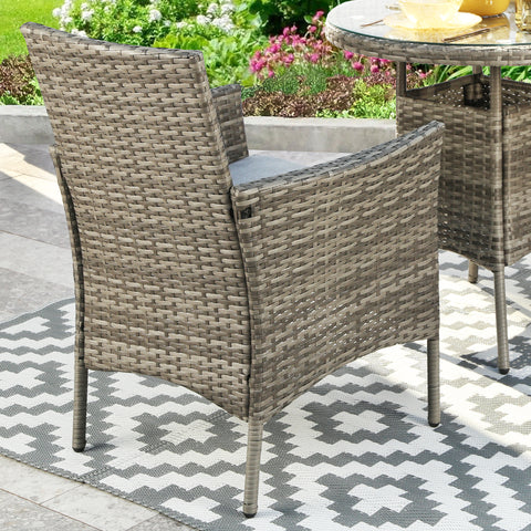 Judas 2-Seater Garden Bistro Set for Patio in Rattan