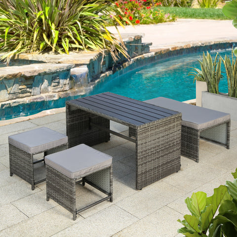 Alena 2-seater Garden Rattan Sofa Set - Convertible into 4-seater