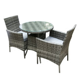 Judas 2-Seater Garden Bistro Set for Patio in Rattan