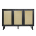 Craven - 3-door Sideboard with Cane Front - Black