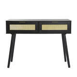 Craven - Console table with Cane Front - Black