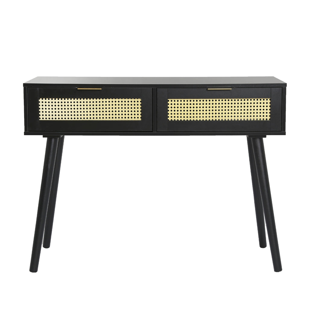 Craven - Console table with Cane Front - Black – Home Garden Direct