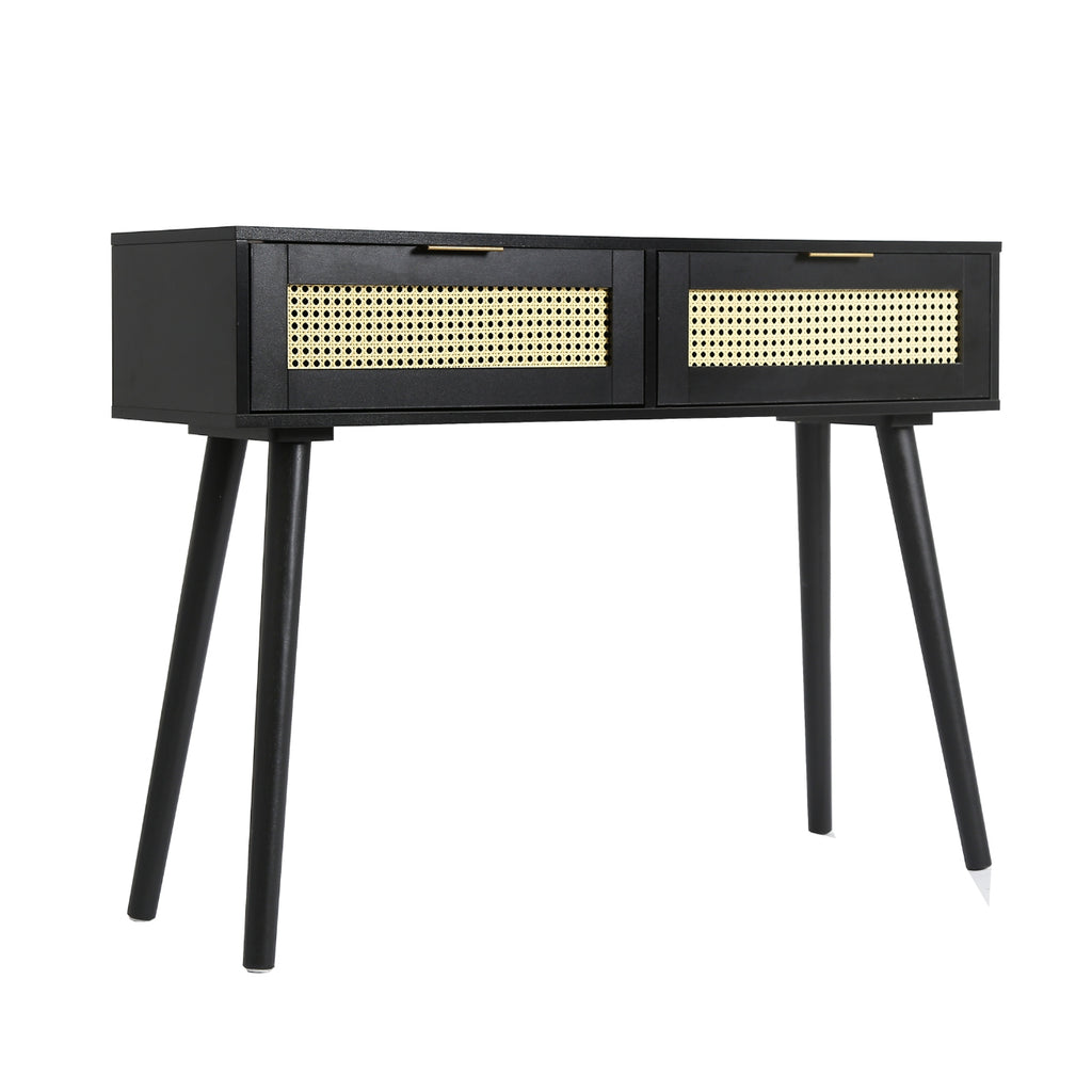 Craven - Console table with Cane Front - Black – Home Garden Direct