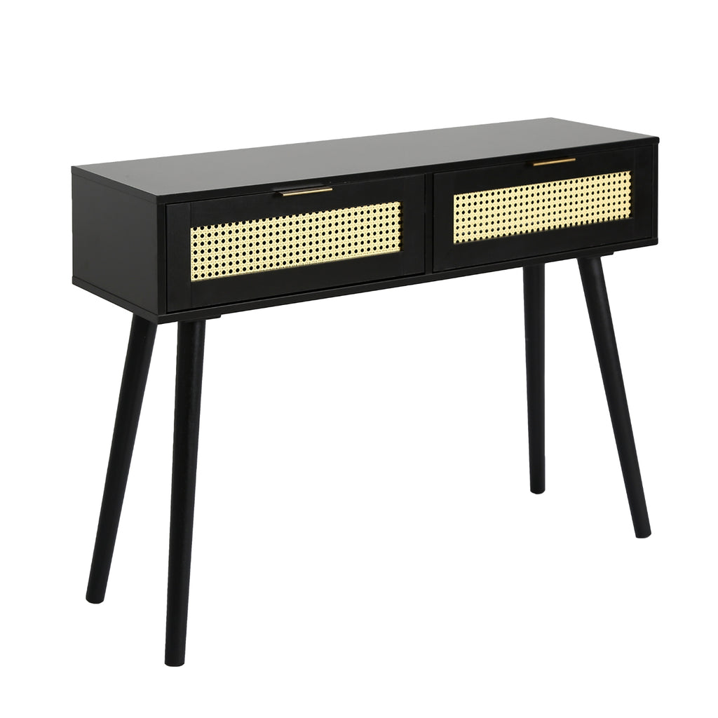 Craven - Console table with Cane Front - Black – Home Garden Direct