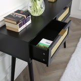 Craven - Console table with Cane Front - Black