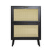 Craven - Shoe cabinet with Cane Front - Black