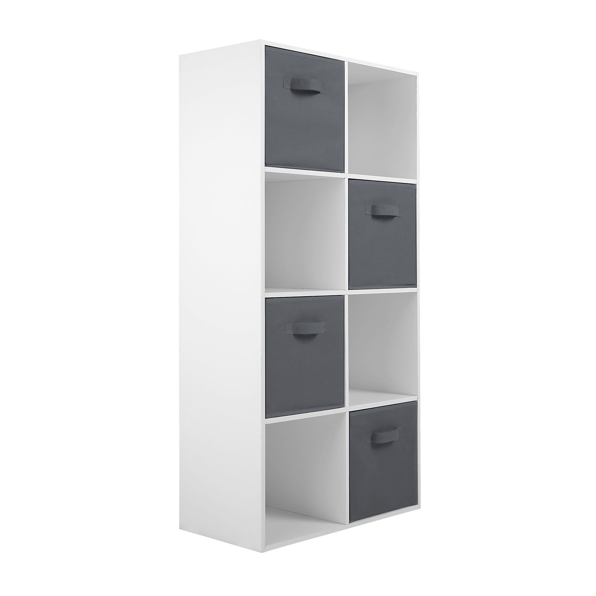 Jane - 8 Cube Storage Unit with 4 baskets - White 