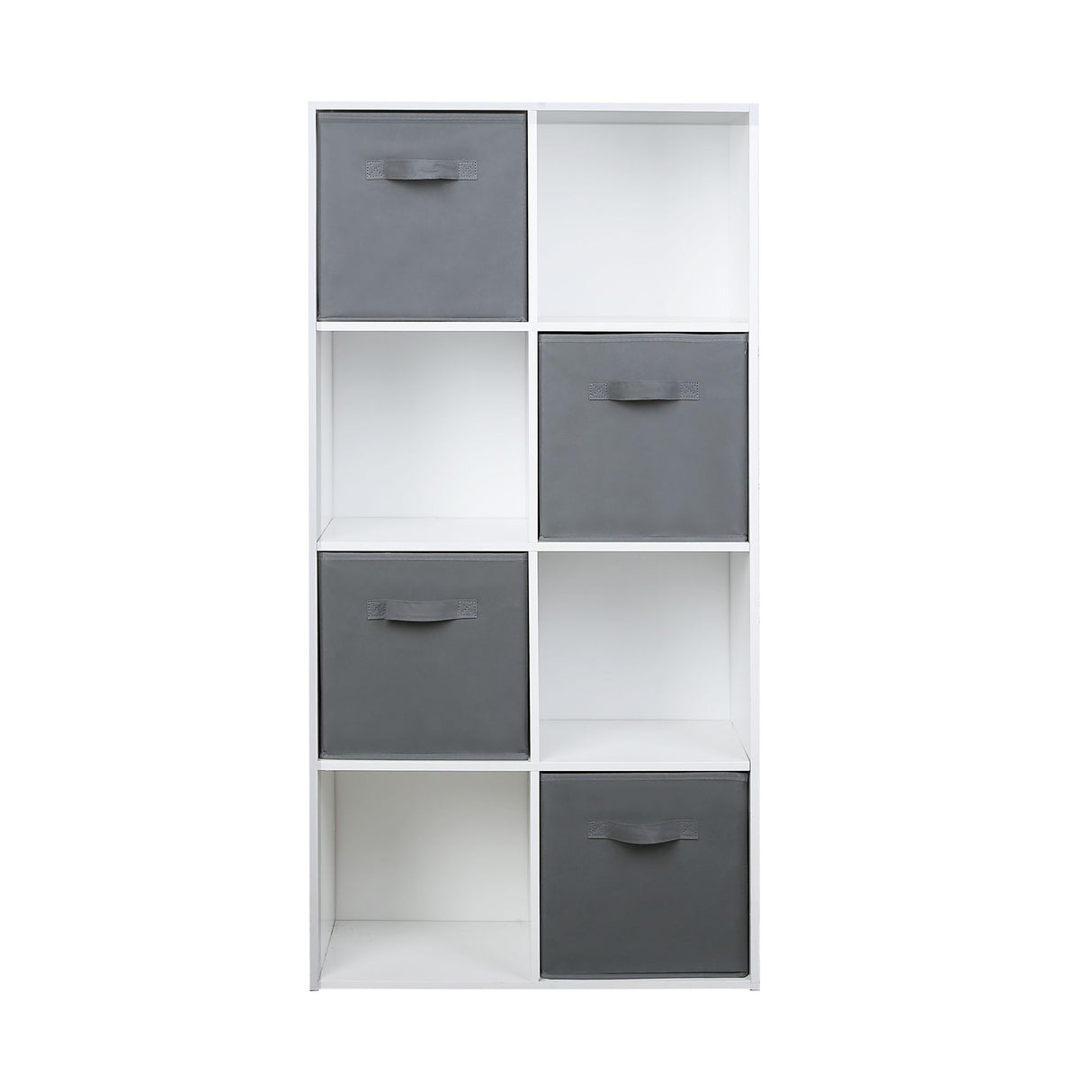 Jane - 8 Cube Storage Unit with 4 baskets - White 