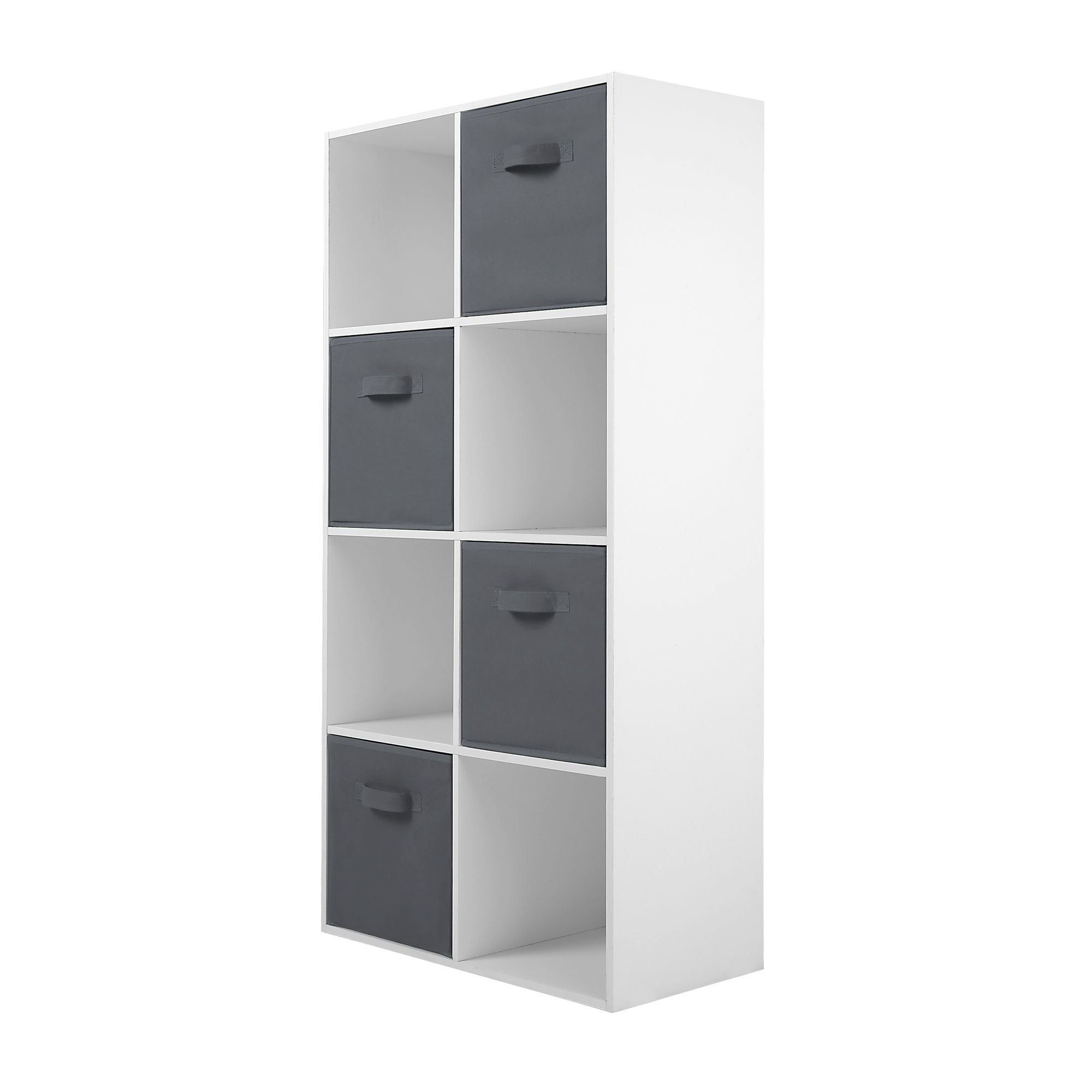 Jane - 8 Cube Storage Unit with 4 baskets - White 