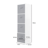 Jane - 4 Cube Storage Unit with 4 baskets - White