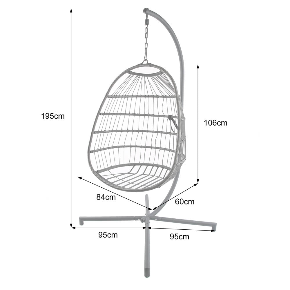 Chiron - Hanging Egg Chair in Rattan