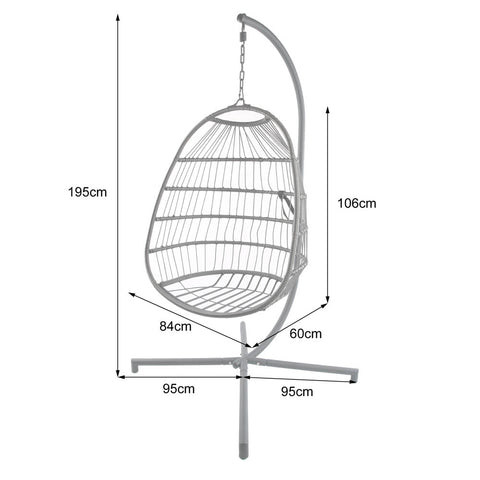 Chiron - Hanging Egg Chair in Rattan