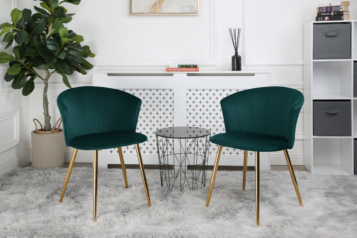 Mill - Velvet Dining Chair - Set of 2 - (Green, Grey, Pink, Teal)
