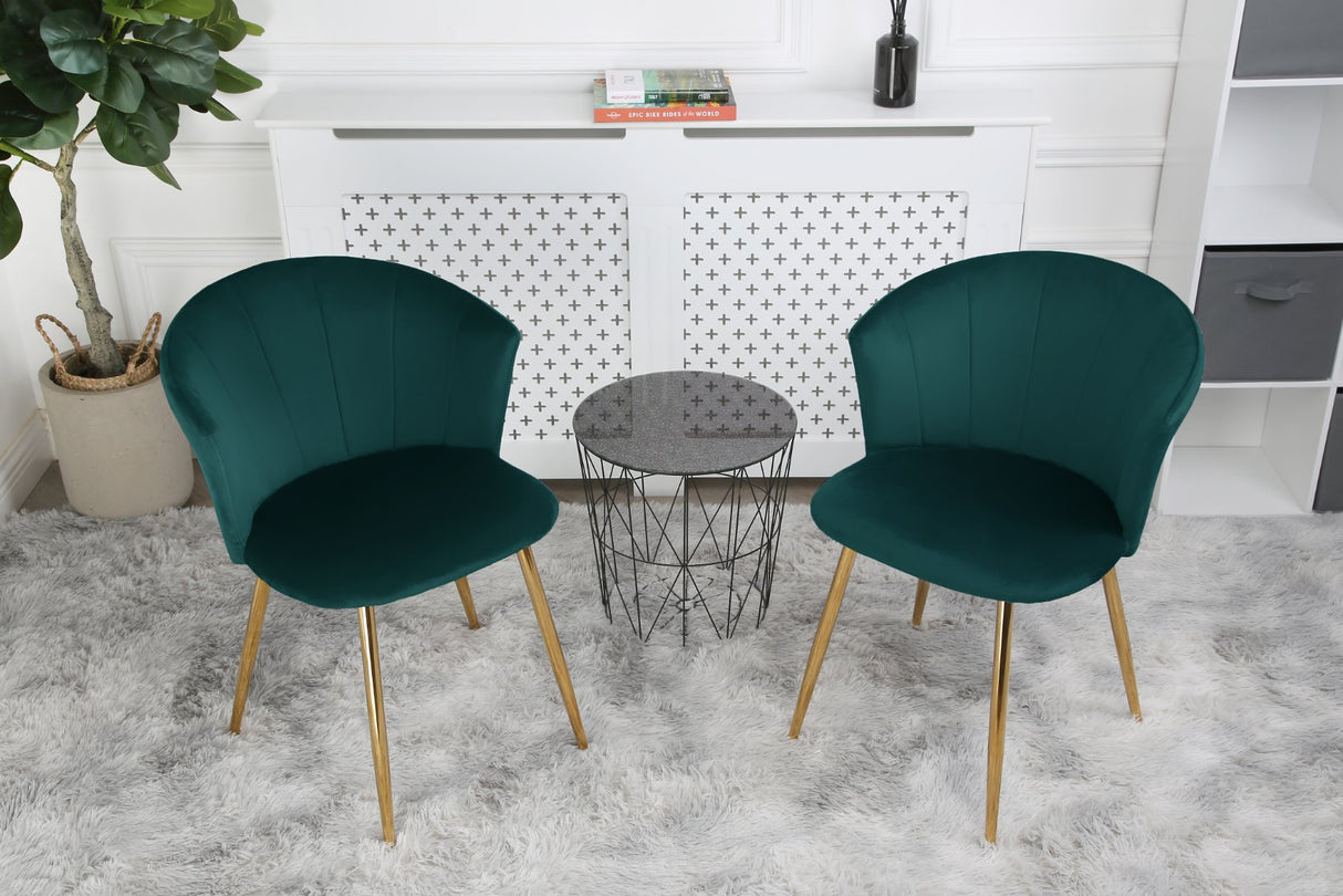 Mill - Velvet Dining Chair - Set of 2 - (Green, Grey, Pink, Teal)