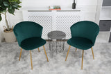 Mill - Velvet Dining Chair - Set of 2 - (Green, Grey, Pink, Teal)