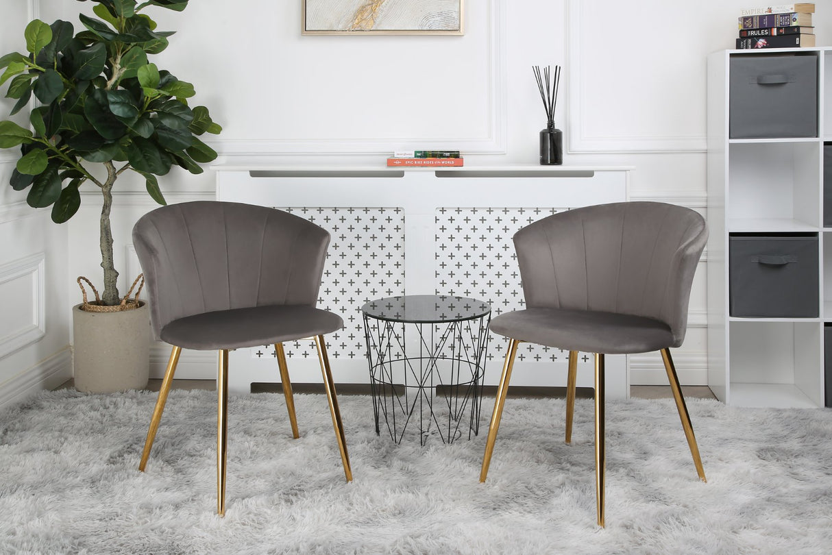 Mill - Velvet Dining Chair - Set of 2 - (Green, Grey, Pink, Teal)
