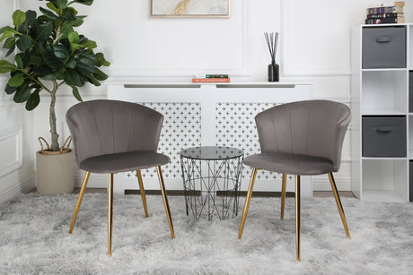 Mill - Velvet Dining Chair - Set of 2 - (Green, Grey, Pink, Teal)
