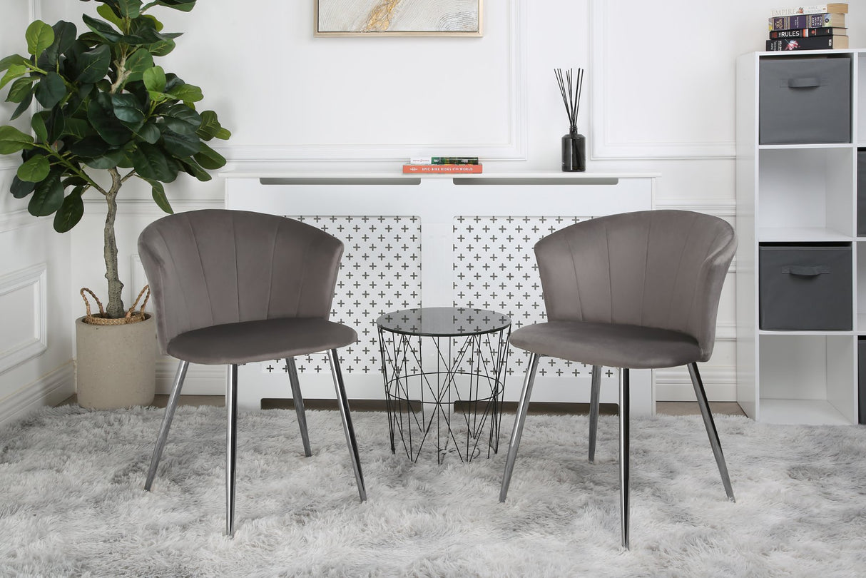 Mill - Velvet Dining Chair - Set of 2 - (Green, Grey, Pink, Teal)