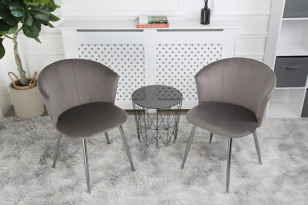 Mill - Velvet Dining Chair - Set of 2 - (Green, Grey, Pink, Teal)