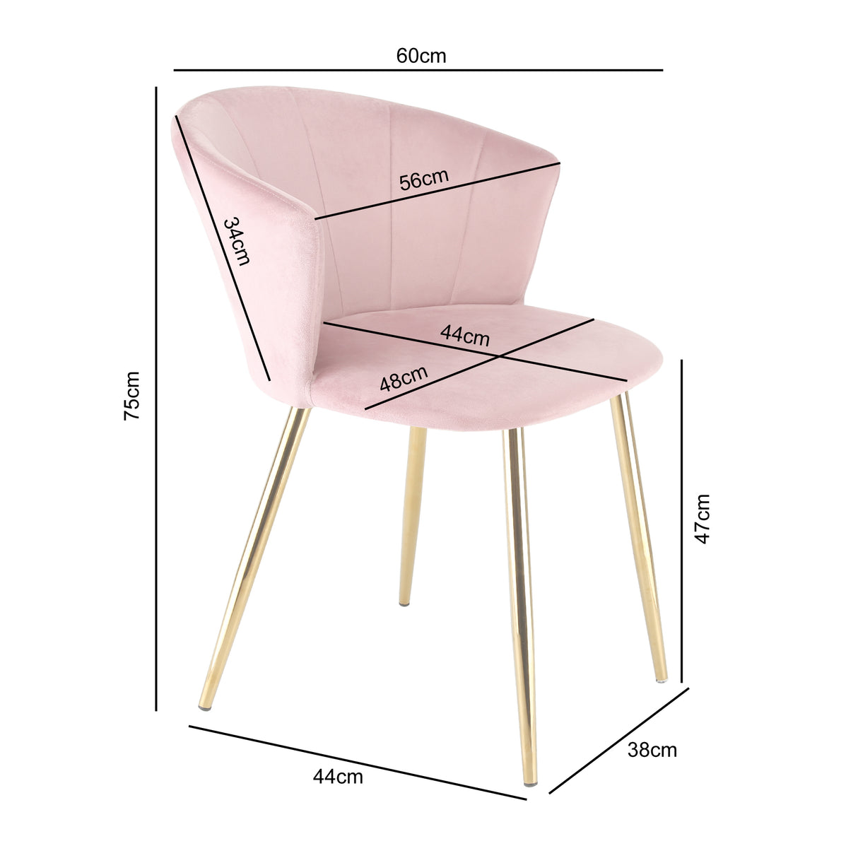 Mill - Velvet Dining Chair - Set of 2 - (Green, Grey, Pink, Teal)
