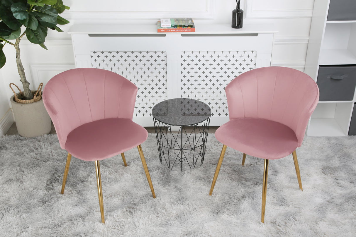 Mill - Velvet Dining Chair - Set of 2 - (Green, Grey, Pink, Teal)