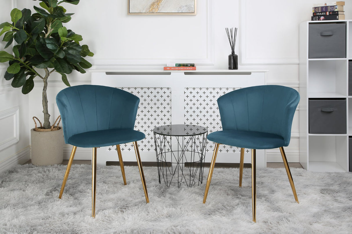 Mill - Velvet Dining Chair - Set of 2 - (Green, Grey, Pink, Teal)