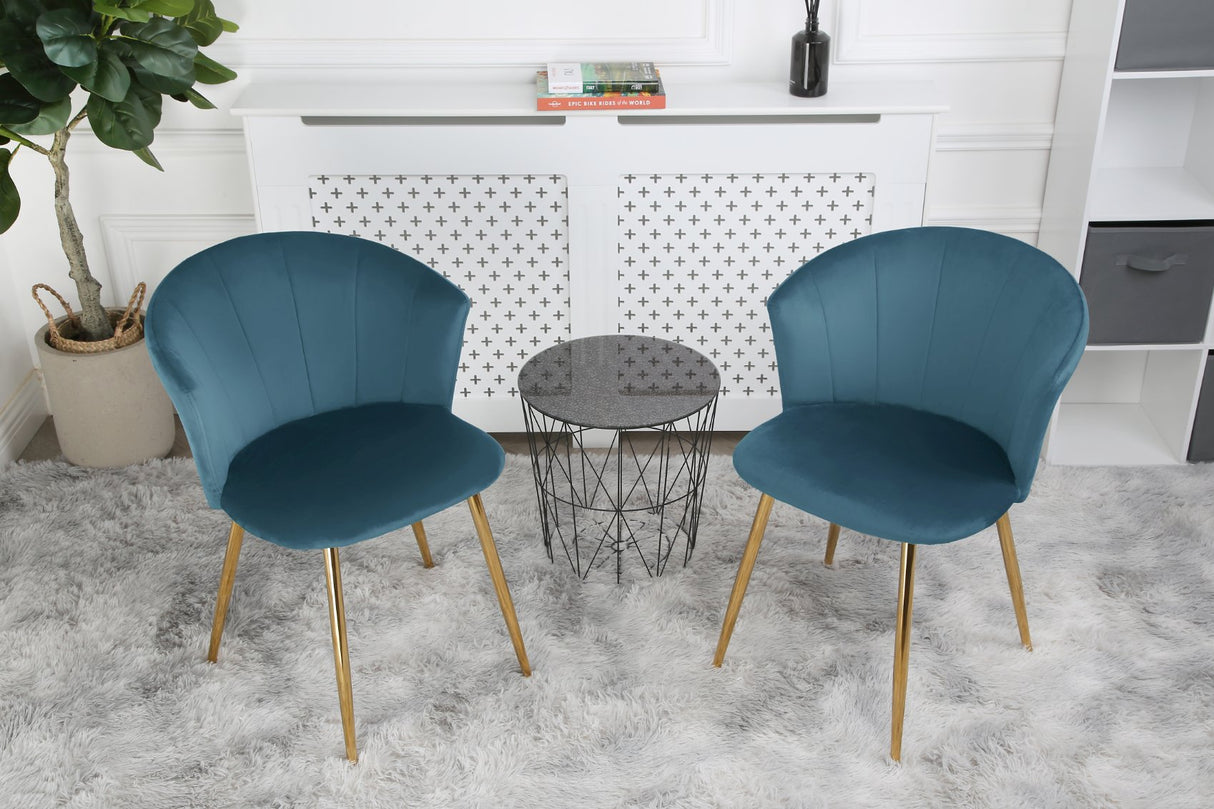 Mill - Velvet Dining Chair - Set of 2 - (Green, Grey, Pink, Teal)