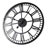 EOS - Wall Clock with Roman Numerals - 40x40 - Black