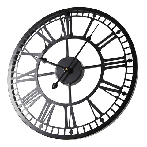 EOS - Wall Clock with Roman Numerals - 40x40 - Black