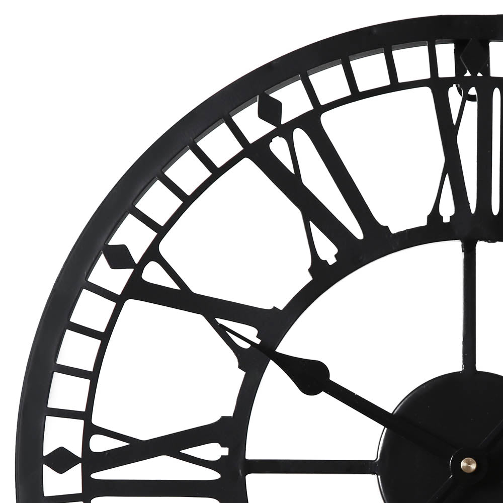 EOS - Wall Clock with Roman Numerals - 40x40 - Black