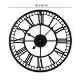 EOS - Wall Clock with Roman Numerals - 40x40 - Black