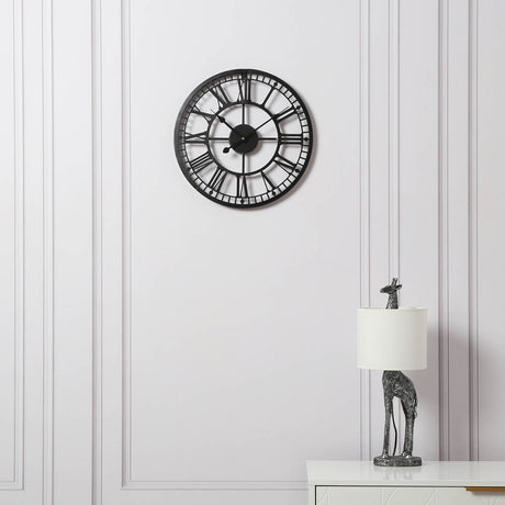 EOS - Wall Clock with Roman Numerals - 40x40 - Black