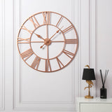 EOS - Skeleton Wall Clock with Roman Numerals - 80x80cm