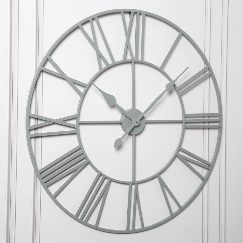 EOS - Skeleton Wall Clock with Roman Numerals - 80x80cm