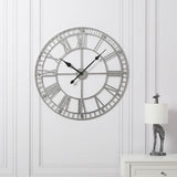 EOS - Skeleton Wall Clock with Roman Numerals - 80x80cm