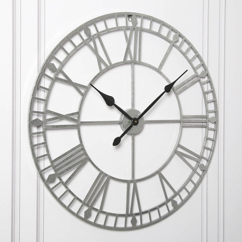 EOS - Skeleton Wall Clock with Roman Numerals - 80x80cm