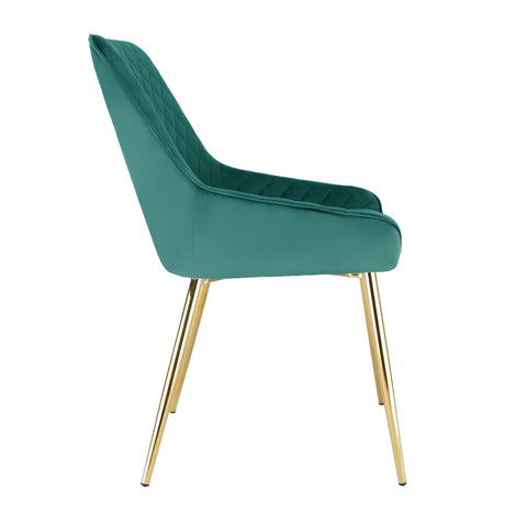 Hamilton - Dining Chair in Velvet - (Grey, Pink, Green)