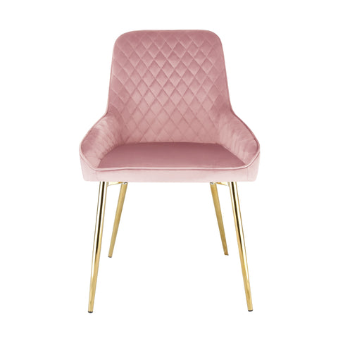 Hamilton - Dining Chair in Velvet - (Grey, Pink, Green)