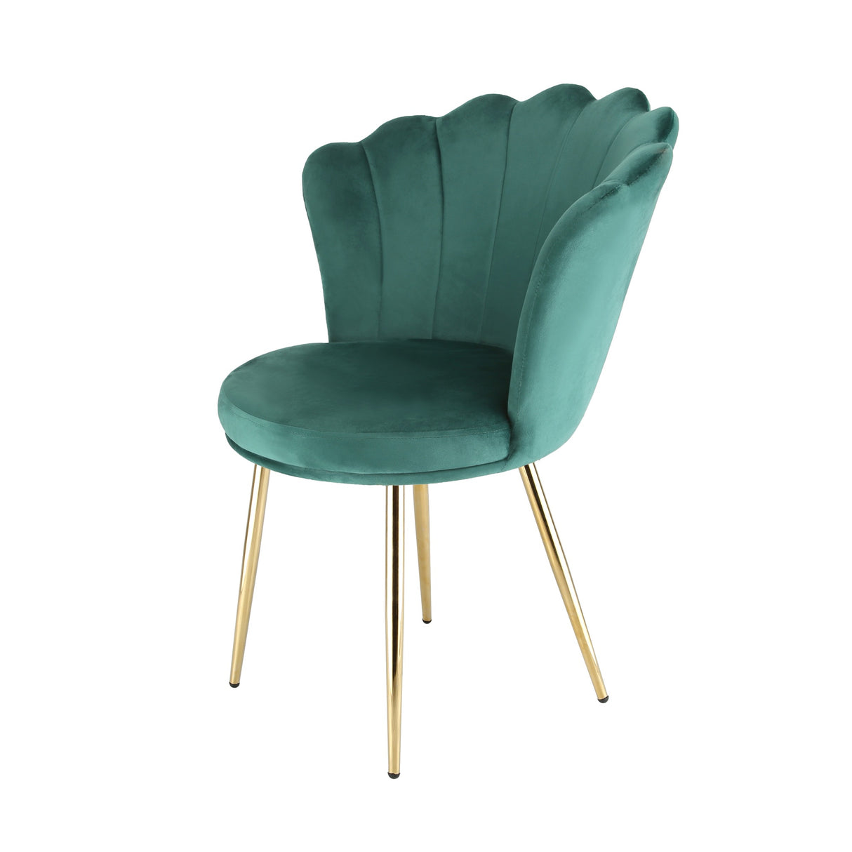 Mini Flora Velvet - Dining Chairs - Set of 2 - Floral-Designed Backrest