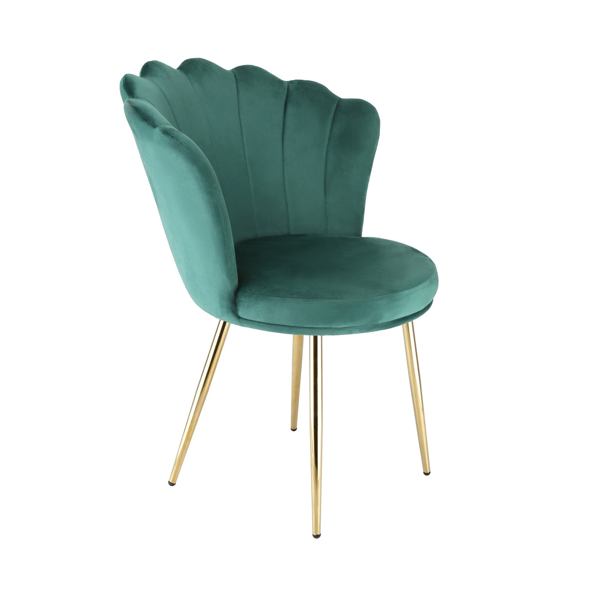 Mini Flora Velvet - Dining Chairs - Set of 2 - Floral-Designed Backrest