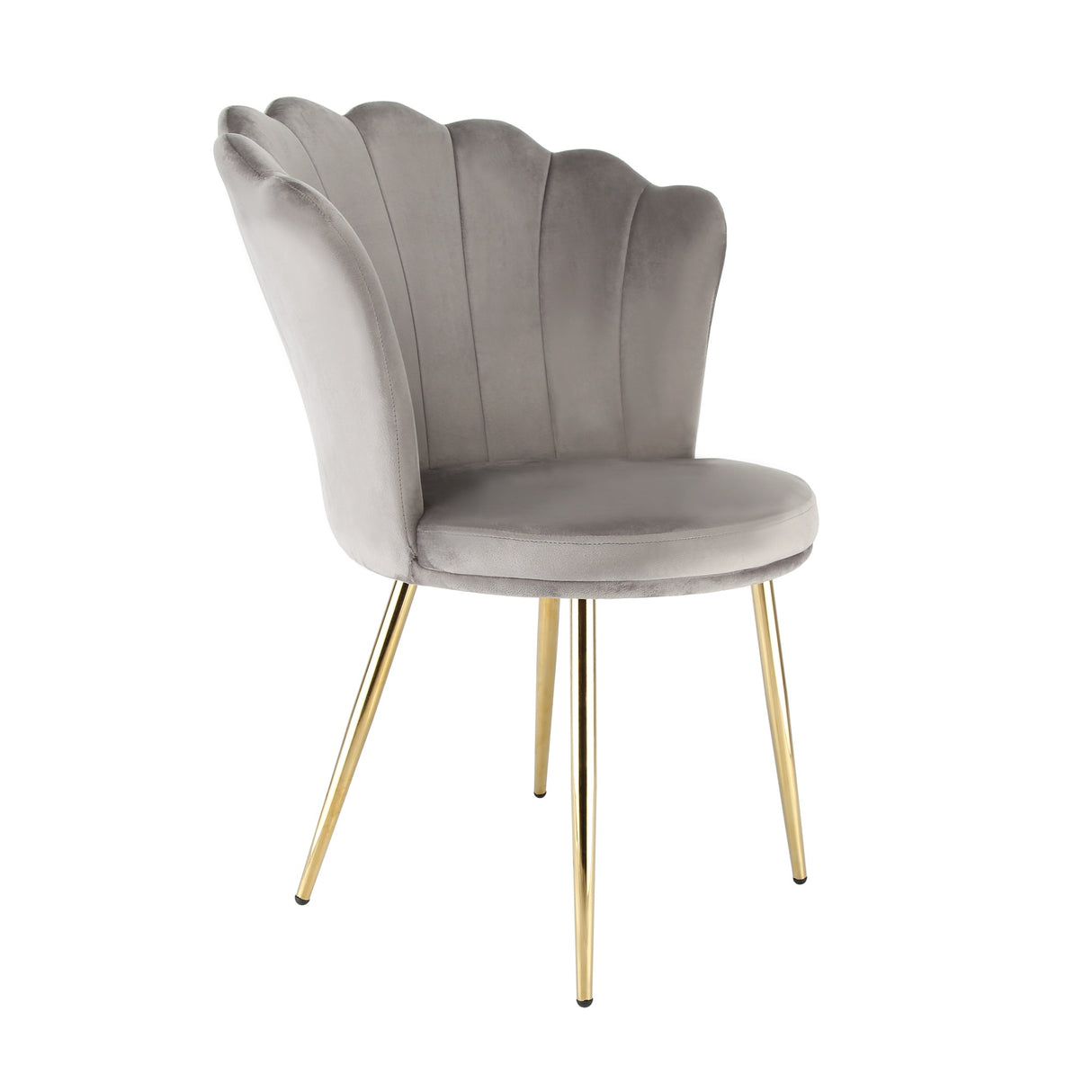Mini Flora Velvet - Dining Chairs - Set of 2 - Floral-Designed Backrest