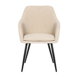 Muse - Boucle Fabric Accent Chair - Beige