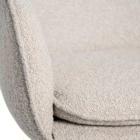 Muse - Boucle Fabric Accent Chair - Beige