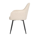 Muse - Boucle Fabric Accent Chair - Beige